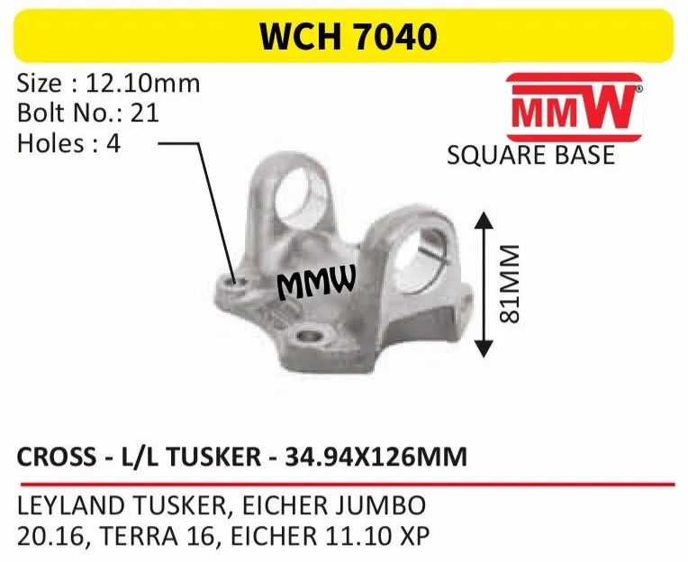 WCH 7040 Cross Holder / Flange Yoke