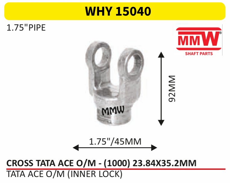 WHY 15040 Half Yoke / Tube Yoke