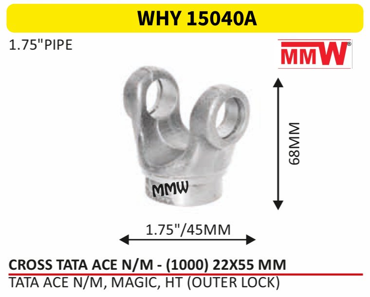 WHY 15040A Half Yoke / Tube Yoke
