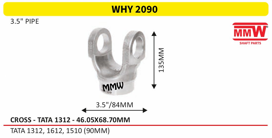 WHY 2090 Half Yoke / Tube Yoke