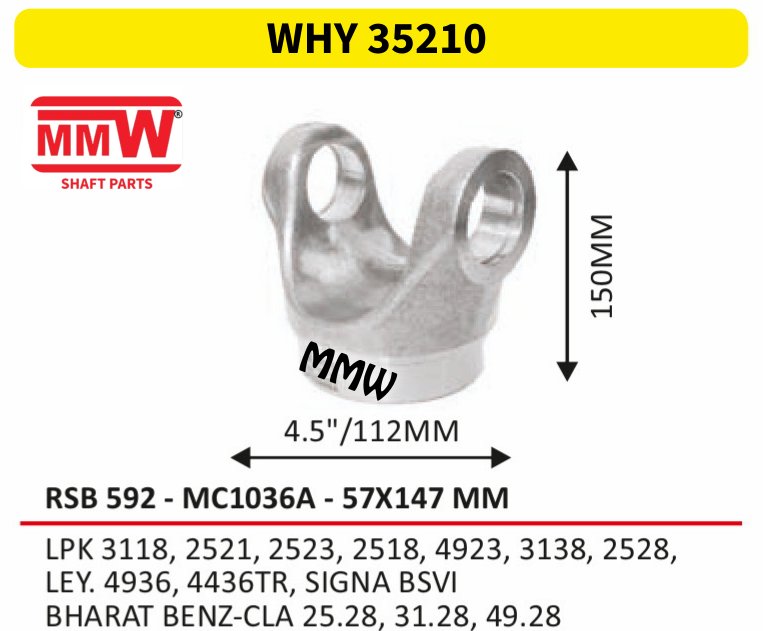 WHY 35210 Half Yoke / Tube Yoke