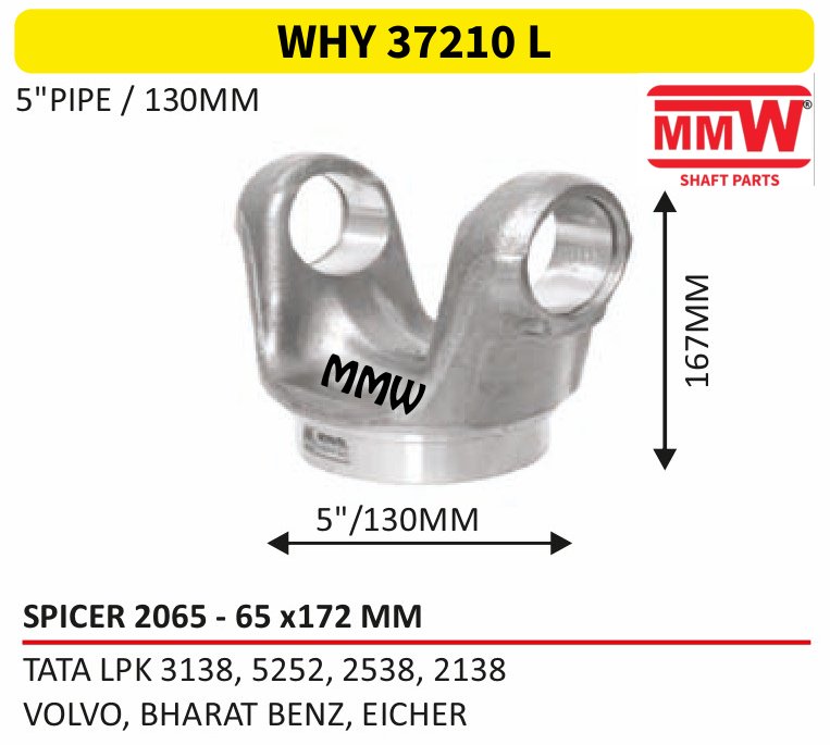 WHY 37210 L Half Yoke / Tube Yoke