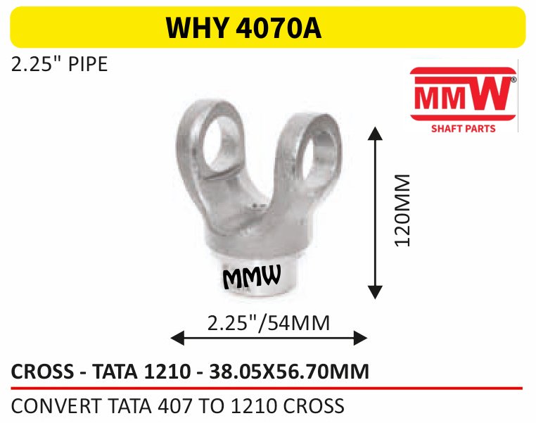 WHY 4070A Half Yoke / Tube Yoke