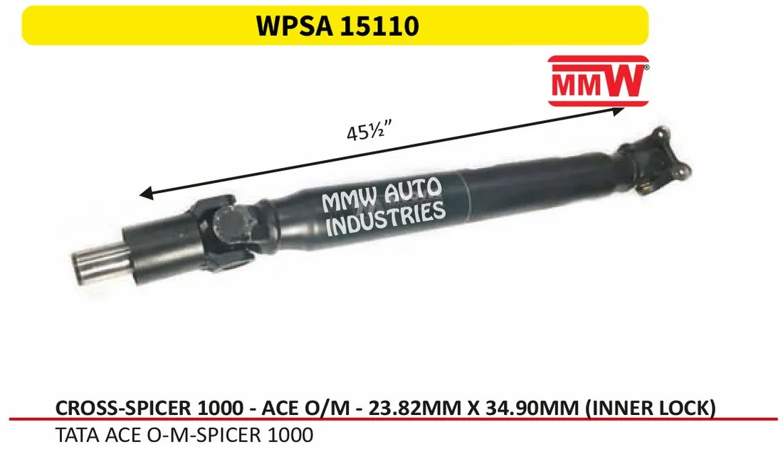 Propeller Shaft (LCV) parts by MMW Auto Industries
