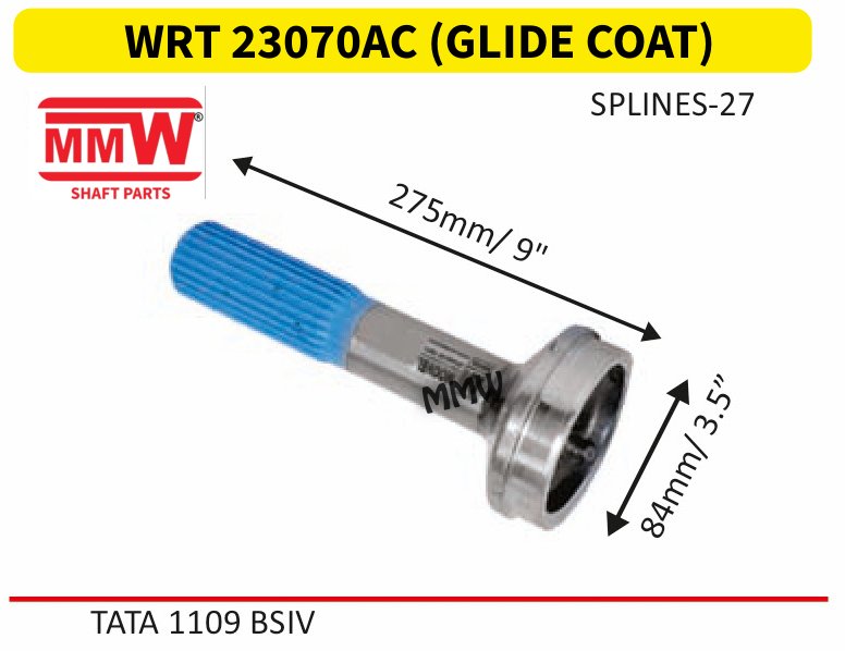 WRT 23070AC (GLIDE COAT) Full Sleeve Yoke & Rear Teeth 27 splines MMW Auto Industries