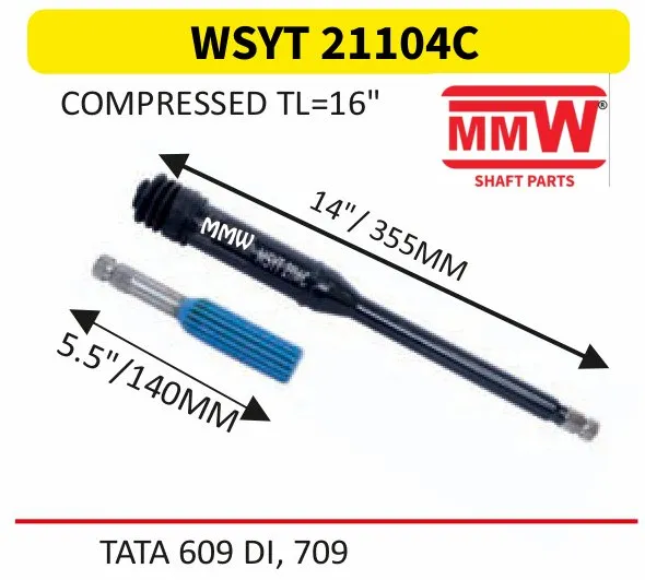 WSYT 21104C Steering Yoke & Teeth length 14"/355 MM for TATA 609 DI, 709 MMW Auto Industries