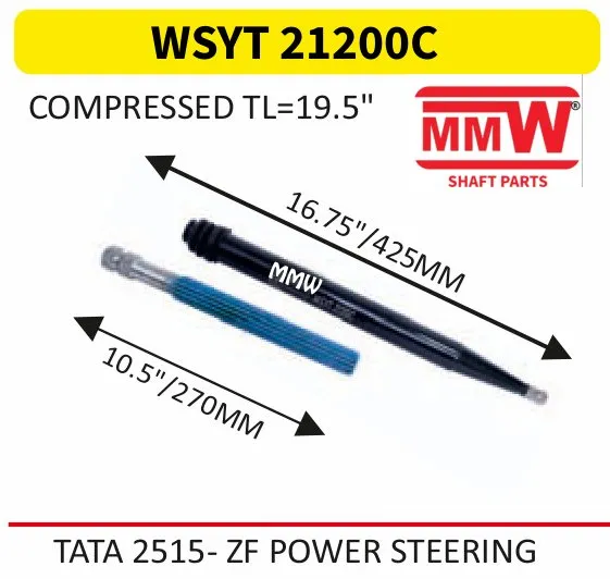 WSYT 21200C Steering Yoke & Teeth length 16.75"/425 MM for TATA 2515-ZFPOWERSTEERING MMW Auto Industries