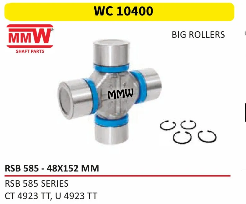 WC 10400 UJ Cross 48X152 MM for RSB 585 SERIES, CT 4923 TT, U 4923 TT MMW Auto Industries
