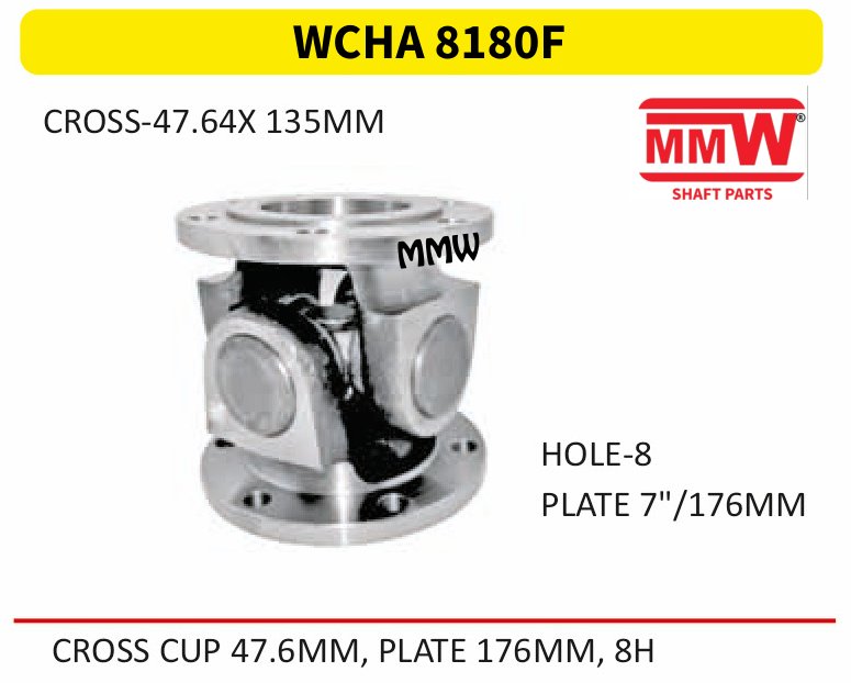WCHA 8180F Cross Holder Assembly 47.64X135 MM for HOLE - 8 MMW Auto Industries