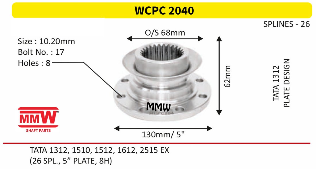 Pinion / Diff / Input / Thru Shaft Coupling Flange parts by MMW Auto Industries