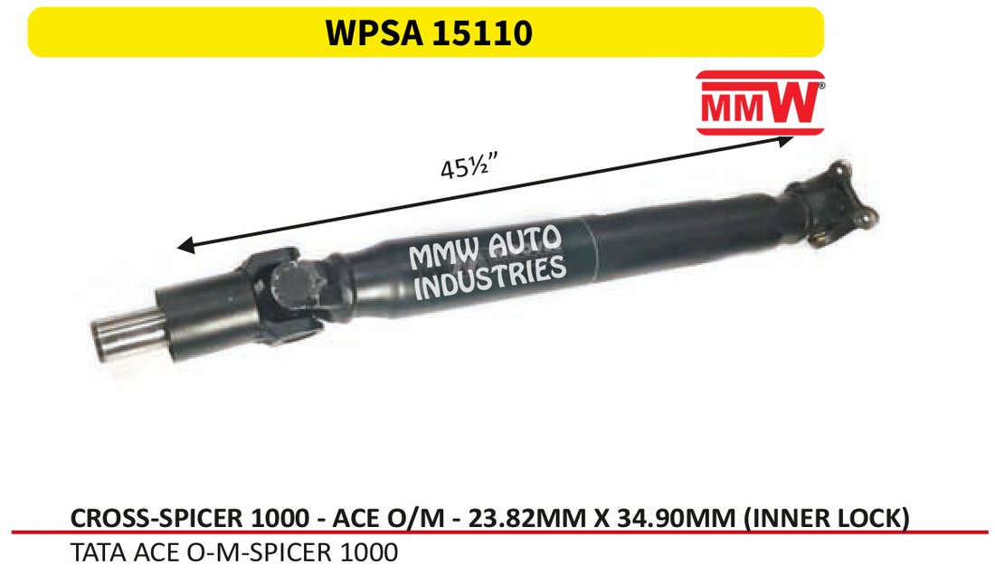 Propeller Shaft (LCV) parts by MMW Auto Industries