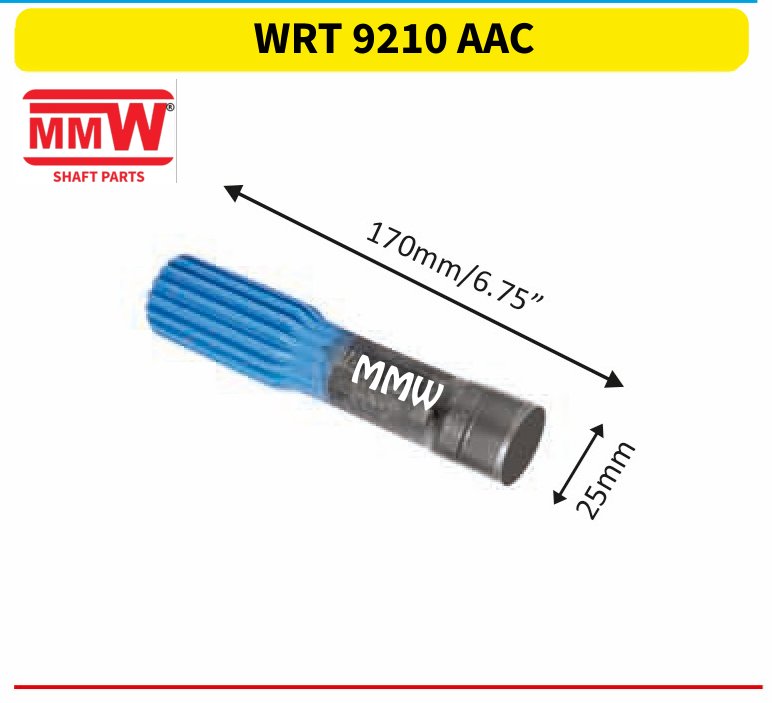 WRT 9210 AAC Full Sleeve Yoke & Rear Teeth length 170MM/6.75" MMW Auto Industries