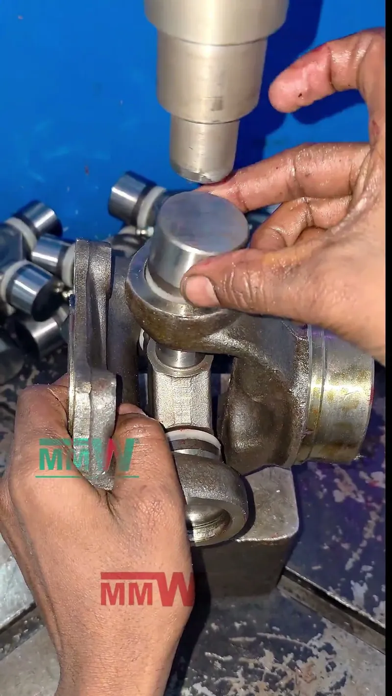 Hydraulic Press Assembly at the MMW Auto Industries factory, Bawana, Delhi